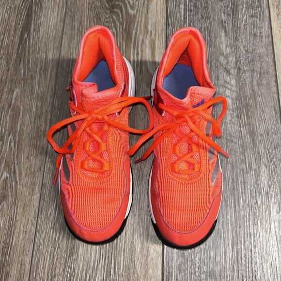 Scarpe Adidas Ubersonic 4 Allcourt Red White Youth Size 2 HP9698 Sneaker Shoes - Picture 4 of 11